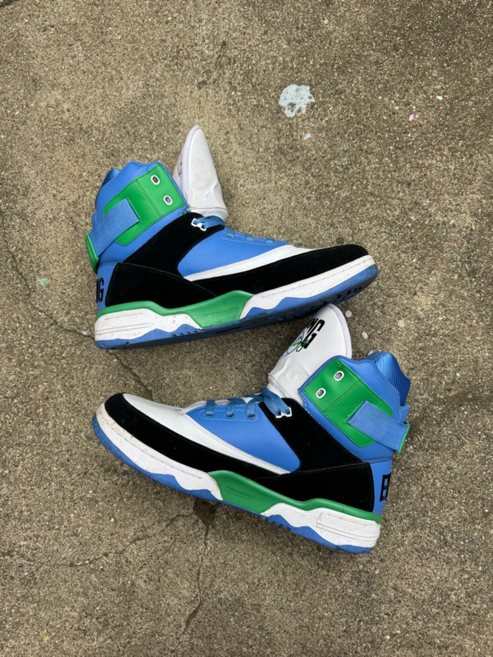 Ewing 33 Hi Sneakers Blue Green Georgetown Size 16 Patrick Ewing - Picture 3 of 6